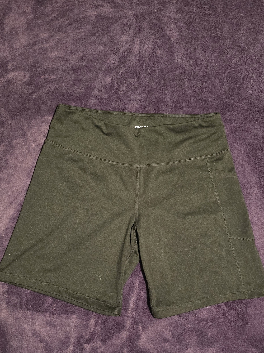 DKNY Black High-Waist Bike Shorts
